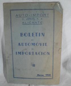 BOLETIN DEL AUTOMOVIL DE IMPORTACION de AUTOIMPORT
