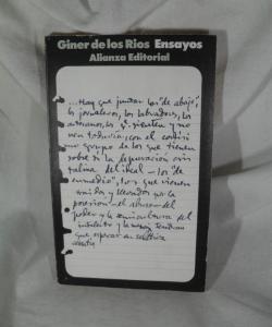 ENSAYOS de GINER DE LOS RIOS ENSAYOS de GINER DE LOS RIOS