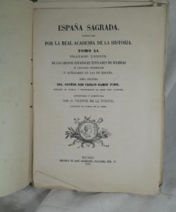 ESPAÑA SAGRADA TOMO LI OBISPOS ESPAÑOLES TITULARES DE IGLESIAS de CARLOS RAMON FORT