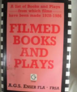 FILMED BOOKS AND PLAYS de A G S ENSER