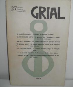 GRIAL REVISTA GALEGA DE CULTURA 27 XANEIRO FEBREIRO MARZO 1970 de VARIOS