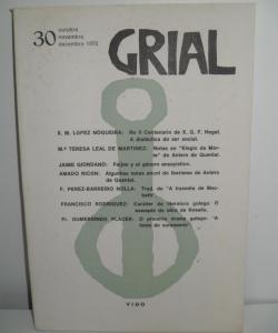 GRIAL REVISTA GALEGA DE CULTURA 30 OUTUBRE NOVEMBRE DECEMBRE 1970 de VARIOS